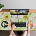 thumbnail image 4 of Long Mouse Pads for Desk,Pioneer Flower Floral Print Pattern Desk Mats on Top Of Desks, Desk Mouse Pad Extra Large with 3mm Non-Slip Base and Stitched Edge for Gaming,Office,Work,Home 47.3"x23.6", 4 of 6