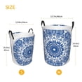 thumbnail image 3 of Daiia Blue Watercolor Round Laundry Basket with Handles Thickened Waterproof Circular hamper,Dirty Clothes Storage Basket for Bedroom,Bathroom,College Dorm-, 3 of 6