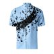 thumbnail image 2 of Camisas Para Hombre Camisa de manga corta con solapa y hebilla de bolsillo con impresión digital 3D para hombre (Blue, 3XL), 2 of 4