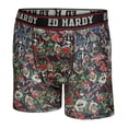 thumbnail image 4 of Ed Hardy 3-Pack Boys Boxer Briefs Multipack Performance Underwear, Breathable Stretch Fabric, Tattoo Skull Graphic Designs, 4 of 5