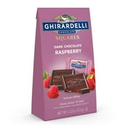 Ghirardelli Chocolate Squares, Dark And Raspberry Filled, 5.32 Ounce