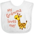 thumbnail image 3 of Inktastic My Gramma Loves Me- Cute Giraffe Boys or Girls Baby Bib, 3 of 4