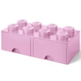 thumbnail image 6 of Room Copenhagen: LEGO Brick 2 Drawer Storage - 8 Knobs, Light Pink - 19.7 x 9.8 x 7.1", Stacking Container, Holds 1600 Blocks, Toy Home Organizer Box, 6 of 10
