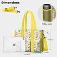 thumbnail image 5 of Teacher Tote Bag,Colorful Dinosaurs Palms Footprints Pattern Teacher Utility Tote Bag,Large Work Tote Bags for Women with Multiple Pockets,Top Zipper Closure,13.8x10.6x6.7 Inch, 5 of 5