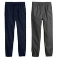 thumbnail image 2 of 2-Pack Boy's Slim Fitting Cotton Stretch Classic Twill Joggers, 2 of 3