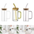 thumbnail image 1 of Taza De 400 Ml, Vaso De Bebida, Cuadrado Transparente Para , Té, Agua, Estilo C Macarena Taza cuadrada, 1 of 8