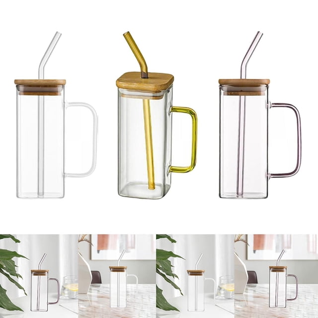 Taza De 400 Ml, Vaso De Bebida, Cuadrado Transparente Para , Té, Agua, Estilo C Macarena Taza cuadrada