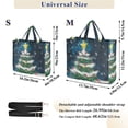 thumbnail image 3 of Christmas Tree Child Corduroy Tote Bag Handbag Large Messenger Bag Shoulder Crossbody Zipper Bag Purse, 3 of 8