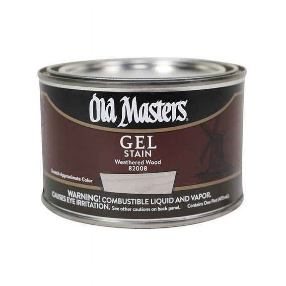 Old Masters 292668 Pint Weathered Wood Gel Stain