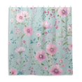 thumbnail image 2 of Pink Flower Garden Shower Curtains with 12 Hooks Waterproof Bathroom Decor 66" x 72", 2 of 6