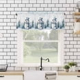 thumbnail image 4 of Christmas Snowman Kitchen Valances for Windows 42x12 Inch Kitchen Curtains Valances Rod Pocket Blue Snowflake Xmas Tree Bathroom Window Valances for Window Treatment Decor, 4 of 6