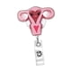 thumbnail image 2 of Porta credencial retráctil con llavero, regalo de enfermera para mujer, llavero porta credencial Útero, 2 of 9