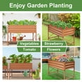 thumbnail image 6 of Funcid Raised Garden Bed with Legs, Galvanized Metal Elevated Planter Box Outdoor for Vegetables Herbs Flowers for Railing Backyard Patio Balcony with Storage Shelf & Protective Liner 43"x20"x30", 6 of 9