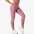thumbnail image 2 of Arlun Athletic Leggings for Women Stretch High Waisted Mesh Yoga Tights Running Compression Tummy Control Ankle Pants Comfort Breathable Pant Pink XL, 2 of 4