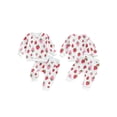thumbnail image 3 of Aojekbee Baby Girls 2-piece Outfit, Strawberry Print Long Sleeve Crew Neck Sweatshirt with Elastic Waist Sweatpants Fall Clothes, 3 of 10