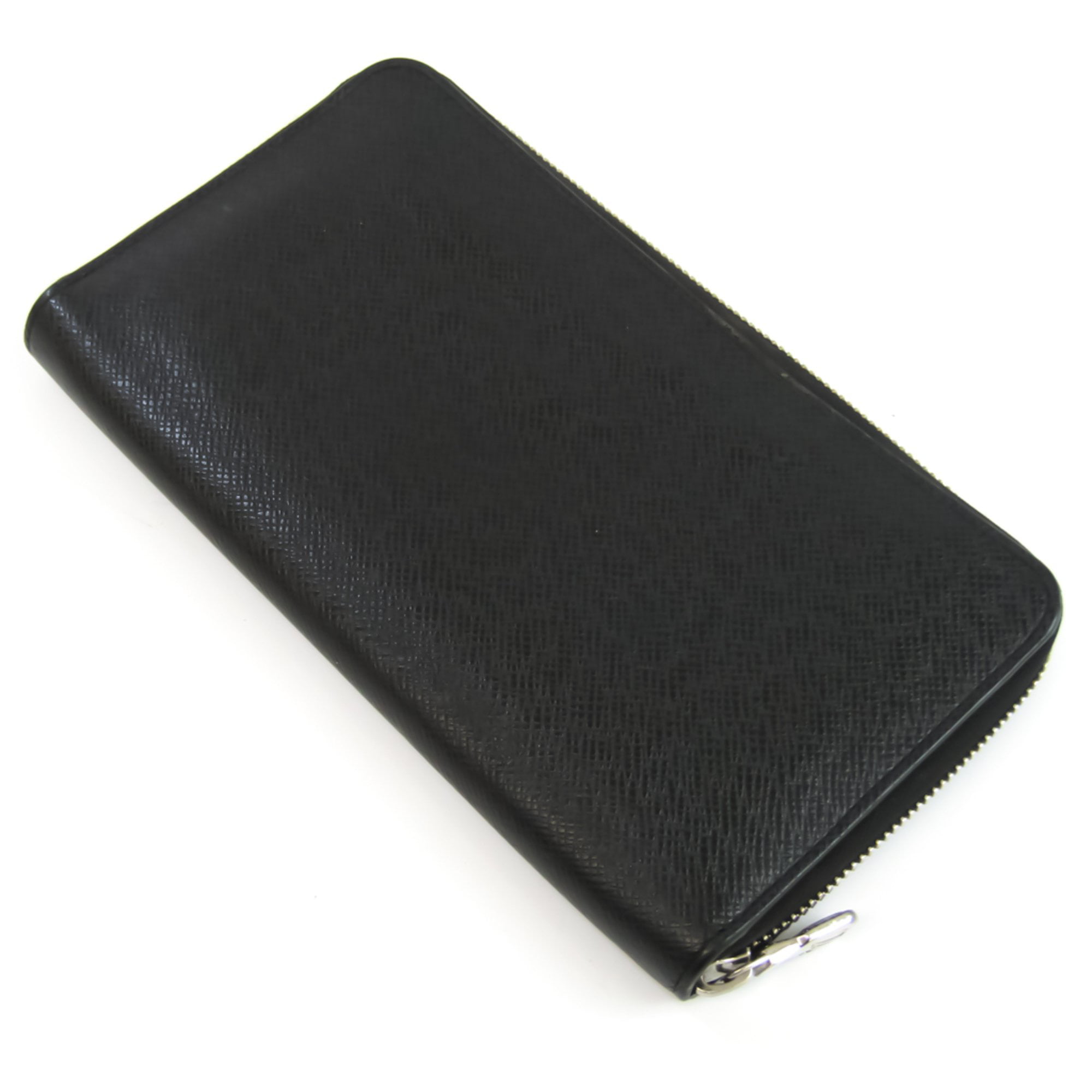 Louis Vuitton Taiga Leather Pocket Organizer Zippy Wallet Black