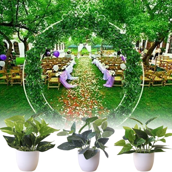 Cdar Artificial Potted Plant Bonsai Fake Grass Fake Leaf Mall Wedding Party Decor