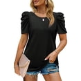 thumbnail image 1 of Blusa con mangas abullonadas, blusa con mangas abullonadas, blusa con mangas abullonadas, blusa informal tipo túnica, camisa de durabilidad probada en el tiempo, 1 of 6