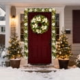 thumbnail image 5 of Ataucjin 24 Inch Pre-Lit Artificial Christmas Wreath, 50 Warm White LED Lights, Decorated with Frosted Pine, Pine Cones, Berry Clusters, Christmas Decorations, 5 of 7