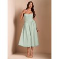 thumbnail image 4 of Mint Green Spaghetti Strap Fit & Flare Midi Dress For Elegant Day To Evening Wear, 4 of 7