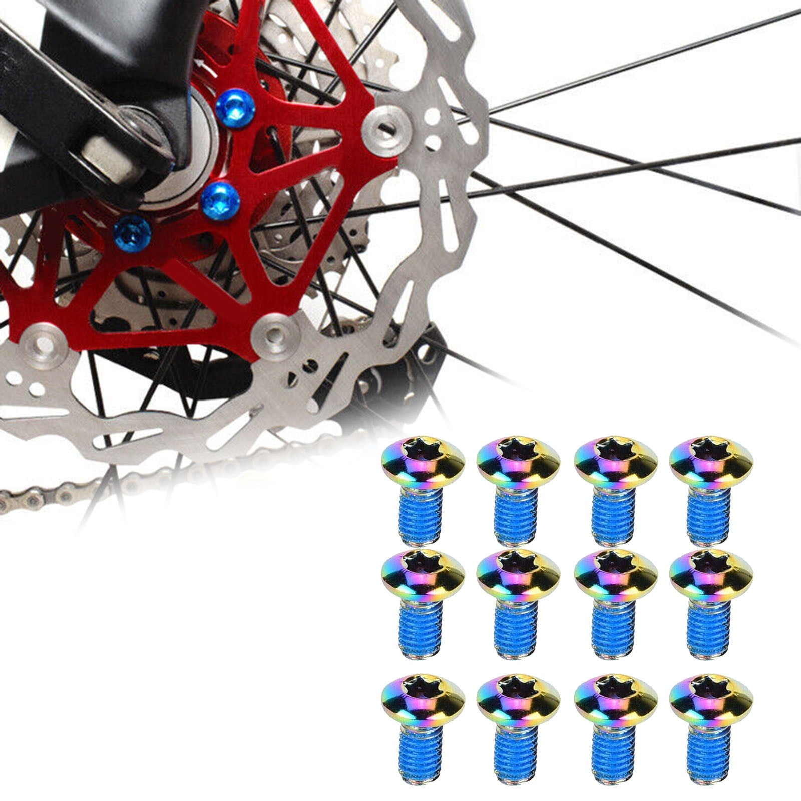 Boulons de Rotor de Frein à Disque en Acier Inoxydable Colorful Pro (12 Pack) M5 X 10Mm T25 Boulons de Rotor de Frein à Disque en Acier Inoxydable Colorful Pro (12 Pack) M5 X 10Mm T25