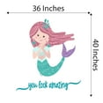 thumbnail image 4 of You Look Amzing Vibes Seahorse Sea Shells Statfish Princess Fish Starfish Queen Sweet Dreams Bedtime Unicorn Lovely Dear Dream Holiday Gift Decorating Bedroom Wall Decal Sticker - Size: 36 In X 40 In, 4 of 5