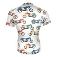thumbnail image 4 of joogoo Cartoon Motorbikes Pattern Men's Cycling Jerseys Mountain Bike Short Sleeve Tops S, 4 of 7