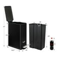 thumbnail image 2 of 13.2 Gal Slim Kitchen Trash Can with Lid, 50L Stainless Steel Garbage Can, Large Kitchen Rubbish Can, Step Trash Bin w/Foot Pedal and Inner Bucket, Bathroom Trash Can Airtight (Black), 2 of 9