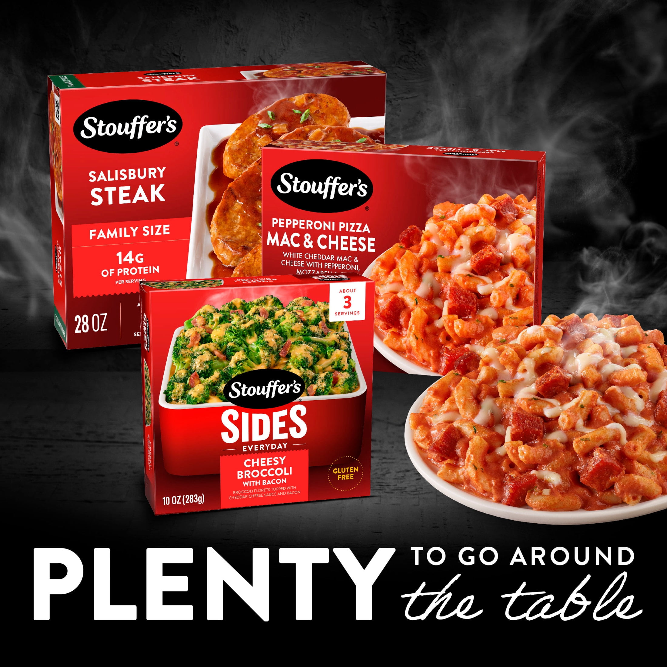 Stouffer’s Pepperoni Pizza Mac & Cheese, Single Serve, Single Frozen Meals 9.5 oz