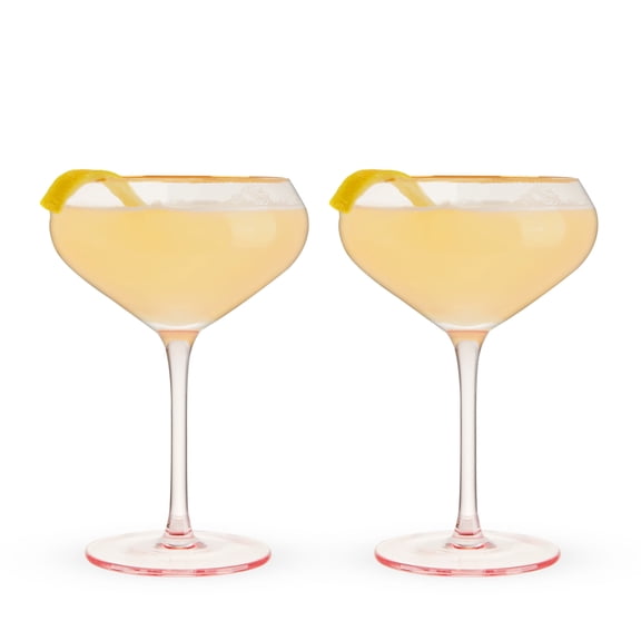 Twine Crystal Coupe Glasses for Martini & Other Cocktails, 11.5 oz Set of 2