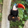 thumbnail image 4 of Novelty Resin Toucan Model Decoration Bird Figurine Patio Hanging Kids Toys 3 Old color 2 DYNWAVEMX Figura de pájaro en miniatura, 4 of 8