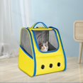 thumbnail image 3 of Mochi Portátil para Mascotas, Bolsa de Viaje para Perros, Bolso de , Bolsa de Transporte Transpirable, Jau Plegable para Exteriores para Cicli , Amarillo Colco Portador de viaje para mascotas, 3 of 7