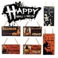thumbnail image 2 of Decoraciones de Halloween para fiestas, suministros de fiesta de fantasma, colgantes de madera para Feliz Día de Halloween, artesanías de madera 2023, 2 of 4