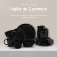 thumbnail image 2 of Vajilla de ceramica Negro 16 pz, 2 of 4