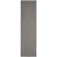 thumbnail image 2 of SAFAVIEH Courtyard Blair Checkered Indoor/Outdoor Runner Rug, Black/Light Grey, 2'3" x 5', 2 of 9
