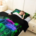 thumbnail image 3 of Manfei Green Monster Truck Twin Comforter Sets,Patchwork Geometric Plaid Bedding Set,Black Reversible,2-Piece,1 Comforter and 1 Pillowcase, 3 of 7