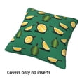 thumbnail image 3 of Throw Pillow Covers, Cute Durian Forest Green Soft Square Pillow Cases with Invisible Zipper for Couch Bed Sofa, Farmhouse Fall Home Decor 18"x18", 3 of 7