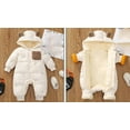 thumbnail image 3 of XFHLMJFF Baby Hooded Jumpsuits Coveralls Baby Long Sleeve Padded Cotton Blend Autumn Winter Climbing Snow Wear Snowsuit Outerwear for 18-24 Months, 3 of 4
