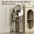 thumbnail image 3 of 6-in-1 Baby High Chair Convertible Baby Feeding Chairs & Portable Baby Rocking Chairs with Double-Layer Tray and Toy Rack for 0-36 Months,Beige, 3 of 12
