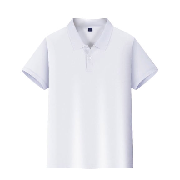 Boys' Moisture Wicking Performance Sport Polo Short Sleeve Shirt White Size 7-8
