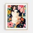 thumbnail image 2 of Floral Patchwork Cat - Painting Cat Floral Modern Art Pop Art Animal Flowers Whimsical Unframed Wall Art Print 12 x 16 inches, 2 of 13