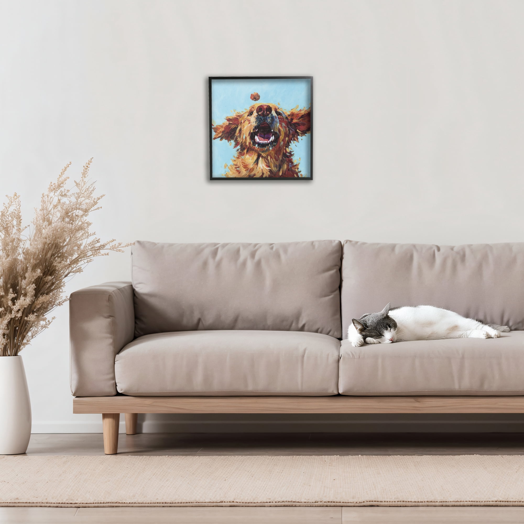 Stupell Industries Treato Loyal Dog Black Framed Giclee Art, design by Studio Bautista