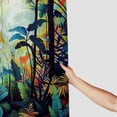 thumbnail image 3 of Orinice Blue Orange Banana Leaves Shower Curtain Forest Purple Leaf Plant Botanical Art Theme Small Window Curtain Bathroom Decor Set with Hooks Waterproof Washable  60x72, 3 of 7