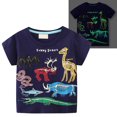 thumbnail image 1 of Camiseta Herrnalise de manga corta para niños pequeños, novedosa, luminosa, con cuello redondo, camisetas para niños, camisetas de algodón con estampado de dinosaurios, camisetas de verano, camisetas, 1 of 8