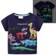 thumbnail image 1 of Camiseta Herrnalise de manga corta para niños pequeños, novedosa, luminosa, con cuello redondo, camisetas para niños, camisetas de algodón con estampado de dinosaurios, camisetas de verano, camisetas, 1 of 8