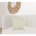 thumbnail image 2 of Natural Beige Nubby Textured Modern Throw Pillow, 2 of 3