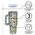 thumbnail image 4 of Green and Red Christmas Holly Pattern Tumbler with Handle and Lid,40oz Double Wall Vacuum Insulated Tumbler,Cups Gift for Women and Men, 4 of 7