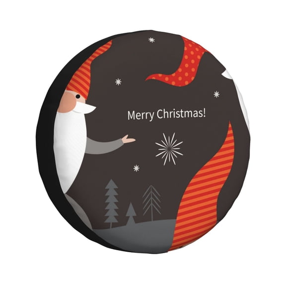 Kdxio Christmas Gnomes In Red Hats for Tire Cover Wheel Protectors Tyre Covers Weatherproof Wheel Covers Universal Fit for Trailer Rv SUV Truck Camper Travel Trailers 16 inch
