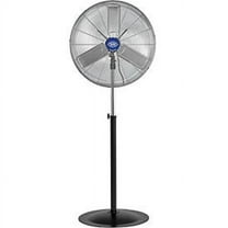 Deluxe Oscillating Pedestal Fan, 30 in. Dia. - 0.5HP 10,000CFM - Black & Silver