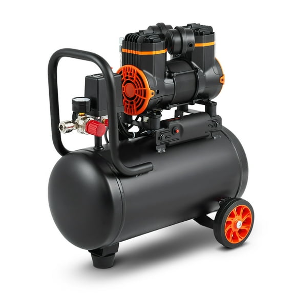 KFFKFF Air Compressor with 4.8 Gallon Capacity, 1.2HP and 2.2 CFM@90PSI, Oil-Free Tank, Maximum Pressure of 116PSI, 70 dB Low Noise Level, Suitable for Auto Maintenance, Spray Paint Jobs